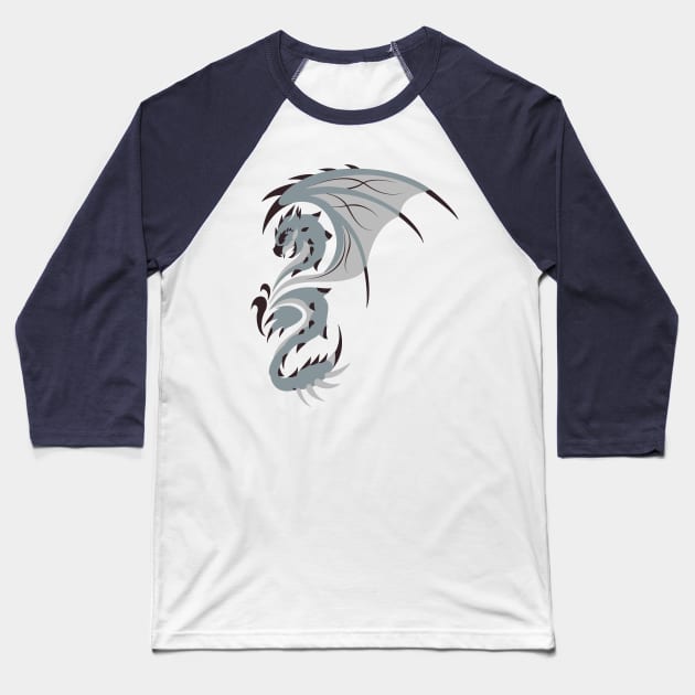 Reign of Heavens - Silver Rathalos Baseball T-Shirt by kinokashi